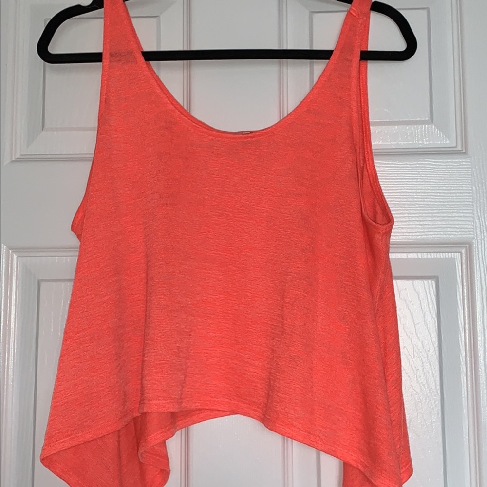 Bright orange tank top